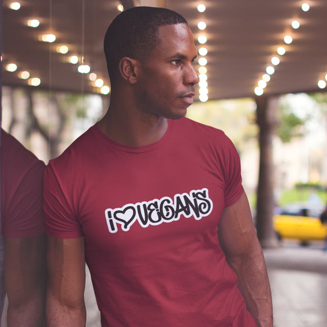 I LOVE VEGANS MEN'S T-SHIRT