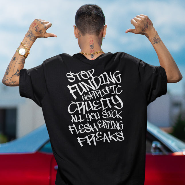 STOP FUNDING MEN'S TSHIRT