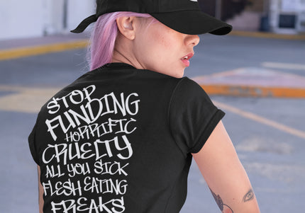 STOP FUNDING WOMEN'S T-SHIRT