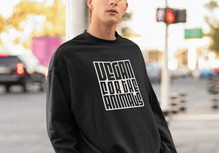 VEGAN FOR THE ANIMALS MEN'S SWEATSHIRT