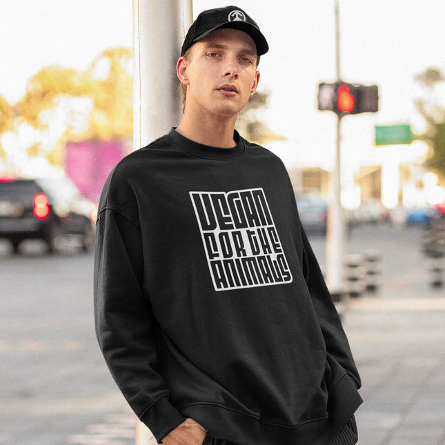VEGAN FOR THE ANIMALS MEN'S SWEATSHIRT
