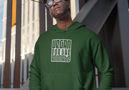 VEGAN FOR THE ANIMALS MEN'S HOODIE