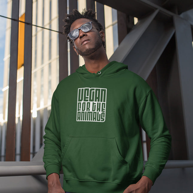 VEGAN FOR THE ANIMALS MEN'S HOODIE