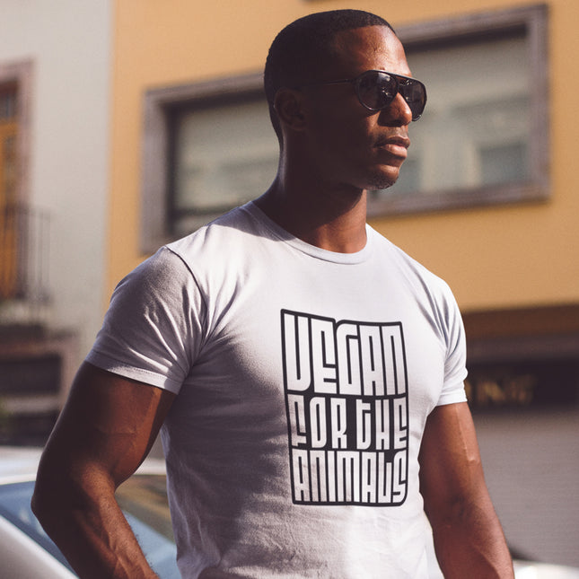 VEGAN FOR THE ANIMALS MEN'S T-SHIRT