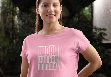 VEGAN FOR THE ANIMALS CROP TOP