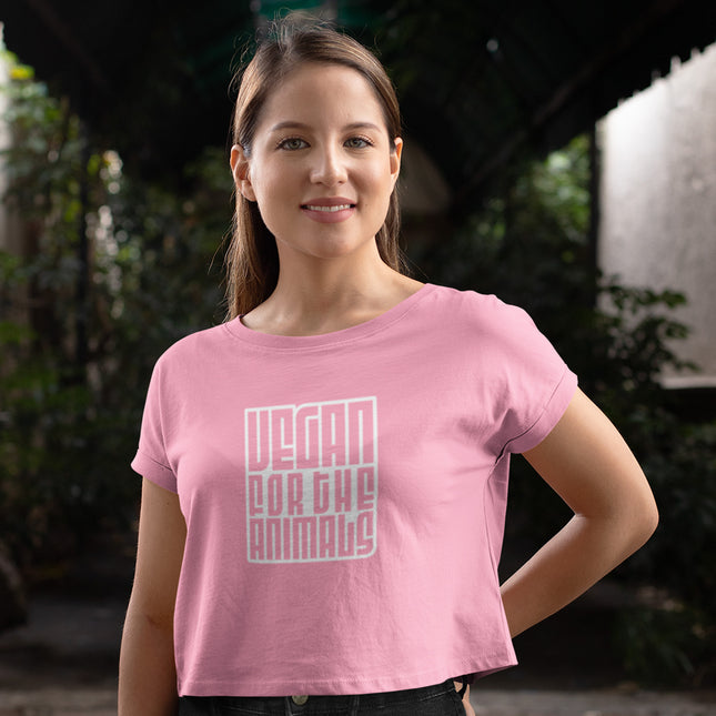 VEGAN FOR THE ANIMALS CROP TOP