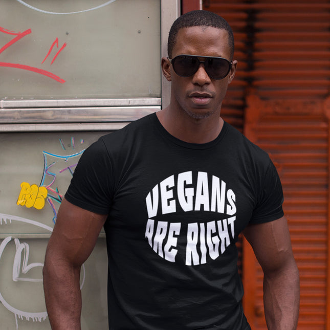 VEGANS ARE RIGHT MEN'S T-SHIRT