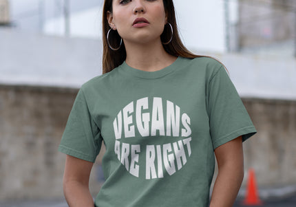 VEGANS ARE RIGHT WOMEN'S T-SHIRT