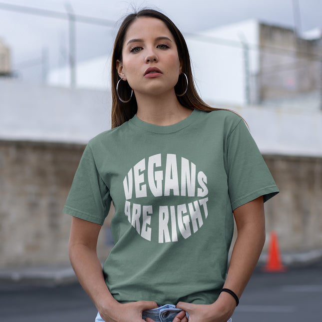 VEGANS ARE RIGHT WOMEN'S T-SHIRT
