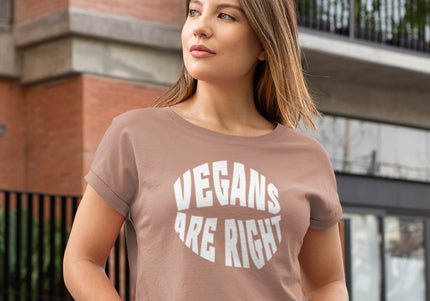 VEGANS ARE RIGHT CROP TOP